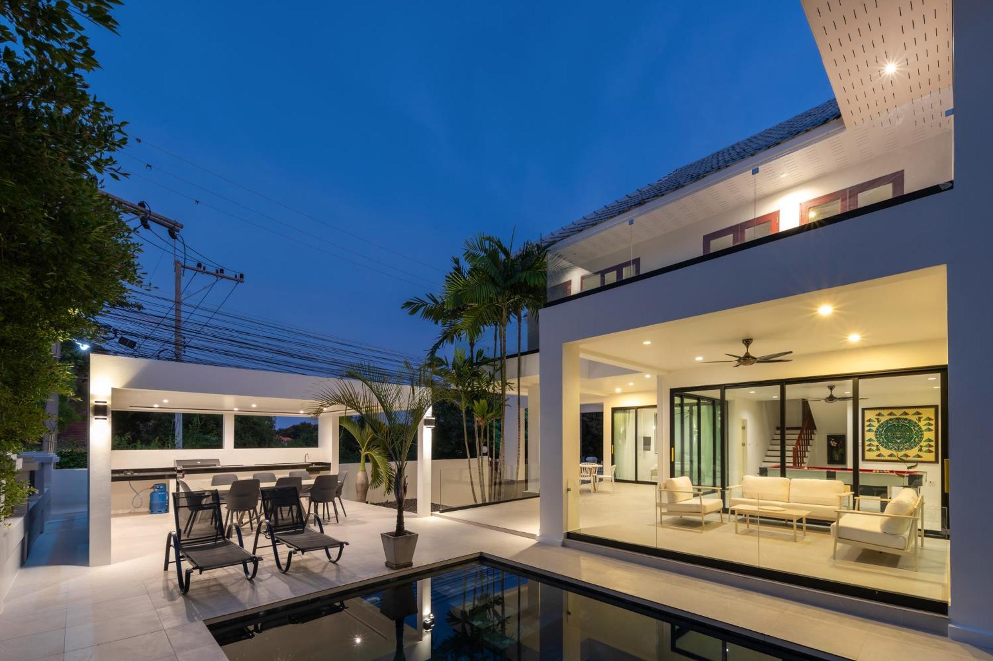 Stunning Villa With Pool And Tropical Garden 华欣 外观 照片