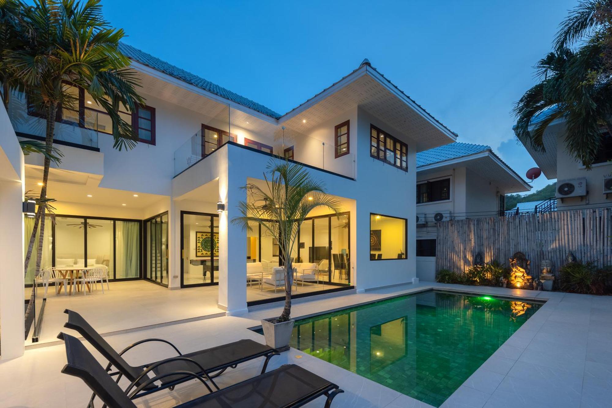 Stunning Villa With Pool And Tropical Garden 华欣 外观 照片